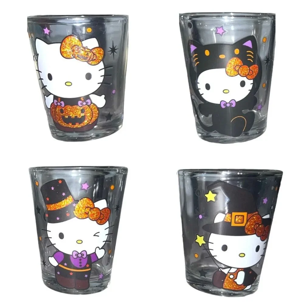 Hello Kitty Halloween Glassware Set of 4 Shot Glass New
